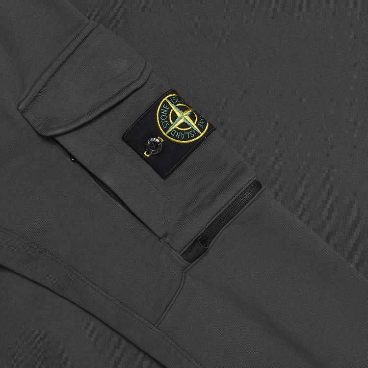 Stone Island Sleeve Pocket Logo Patch Sweatshirt Anthracite