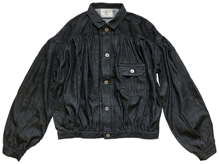 Kapital 8 Oz BLK Denim GYPSY Blouse 1ST JKT Black