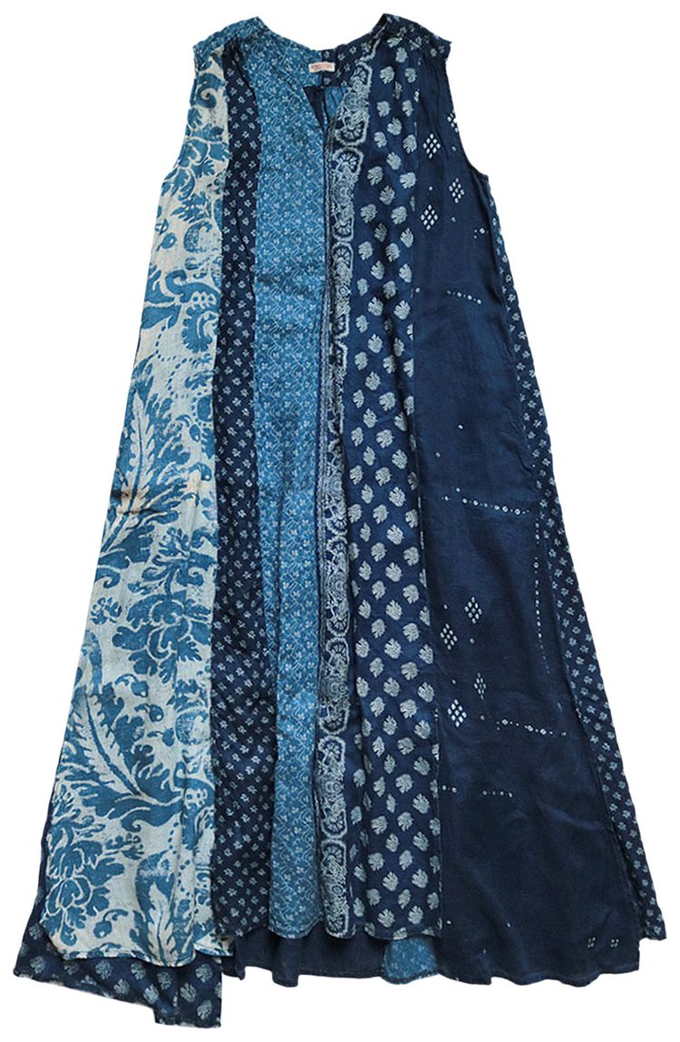 Kapital French Cloth Linen Lamp Dress Indigo