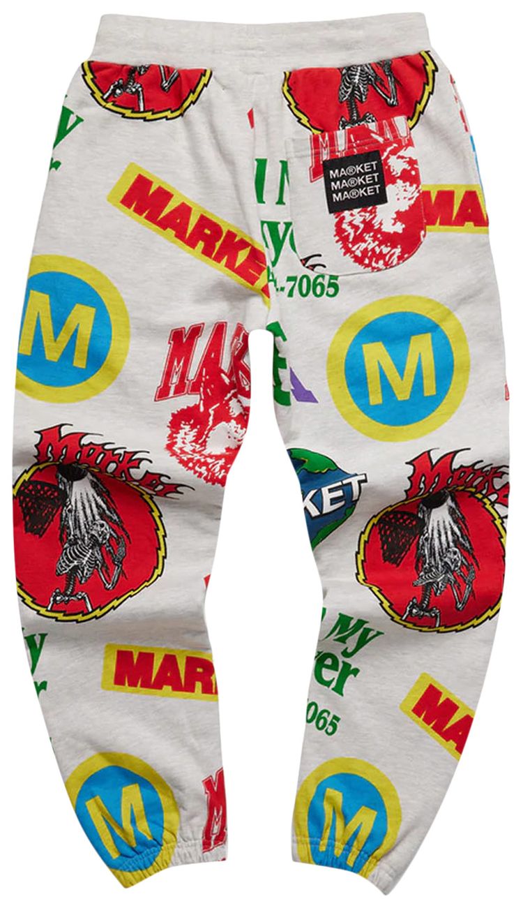 Market Monogram Aop Sweatpants Ash Grey