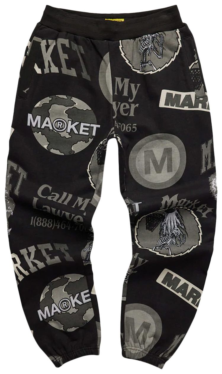 Market Monogram Grayscale Sweatpants Black