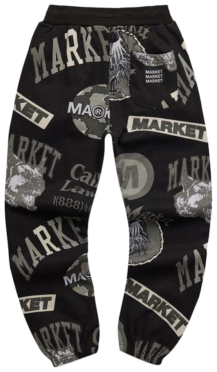 Market Monogram Grayscale Sweatpants Black
