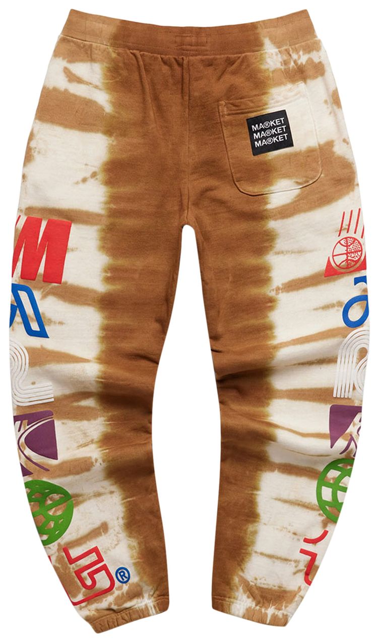 Market Air Transit Puff Tie Dye Sweatpants Brown Tie Dye