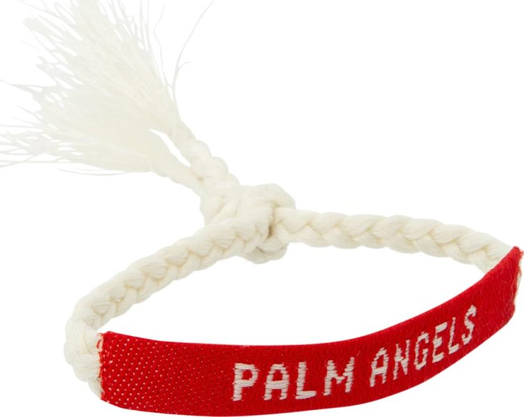 Palm Angels Logo Bracelet 'Red/Off White'