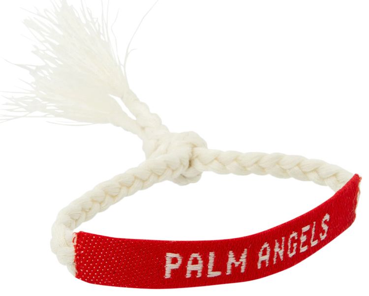 Palm Angels Logo Bracelet 'Red/Off White'