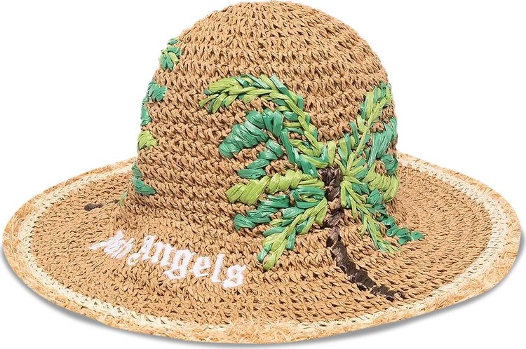 Palm Angels Palms Beach Bucket Hat 'Beige/White'