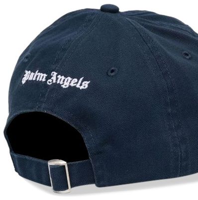 Palm Angels Classic Logo Cap Navy BlueWhite