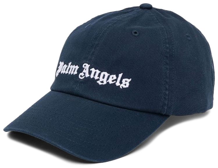 Palm Angels Classic Logo Cap Navy BlueWhite