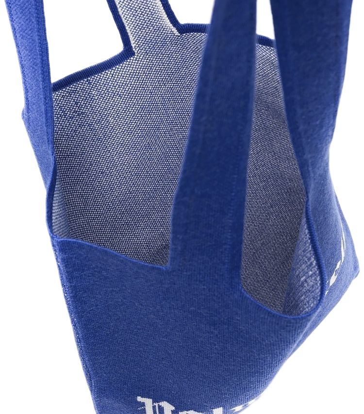 Palm Angels PA Knit Shopper Navy BlueWhite