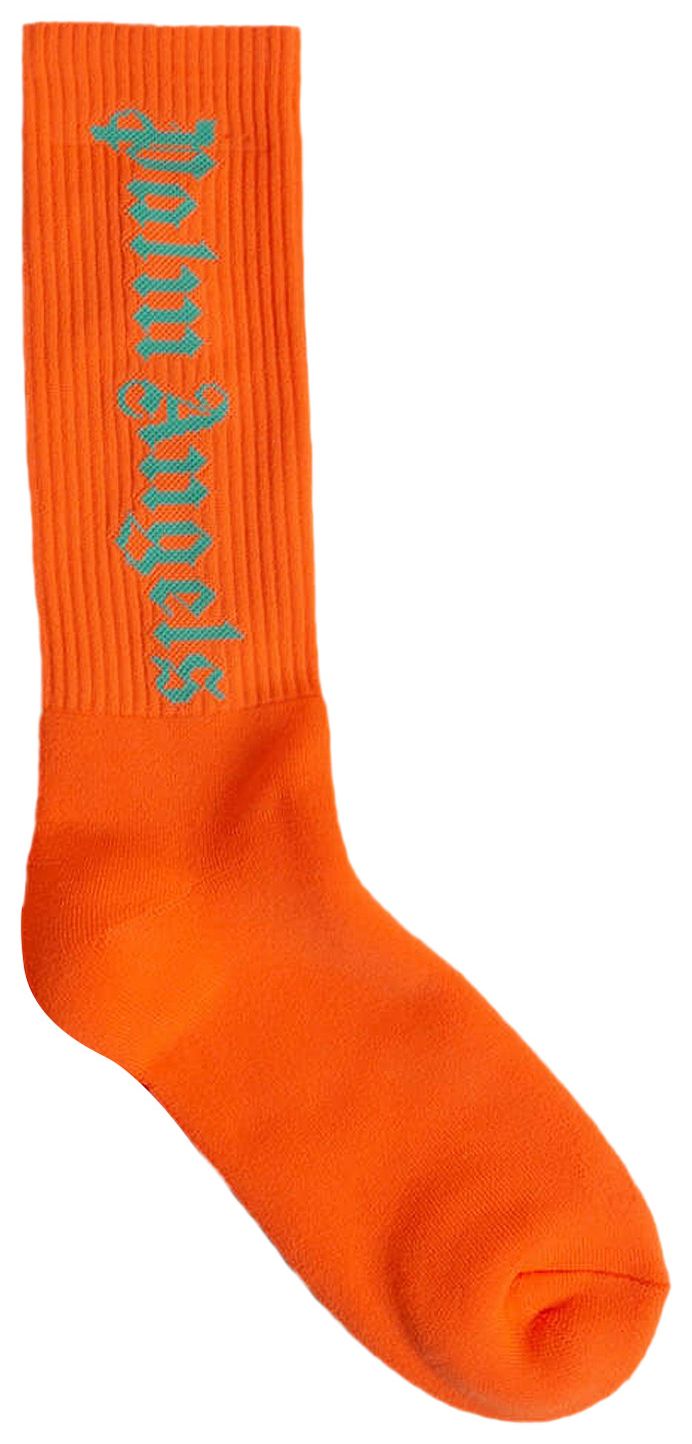 Palm Angels Classic Logo Socks Fluo Orange
