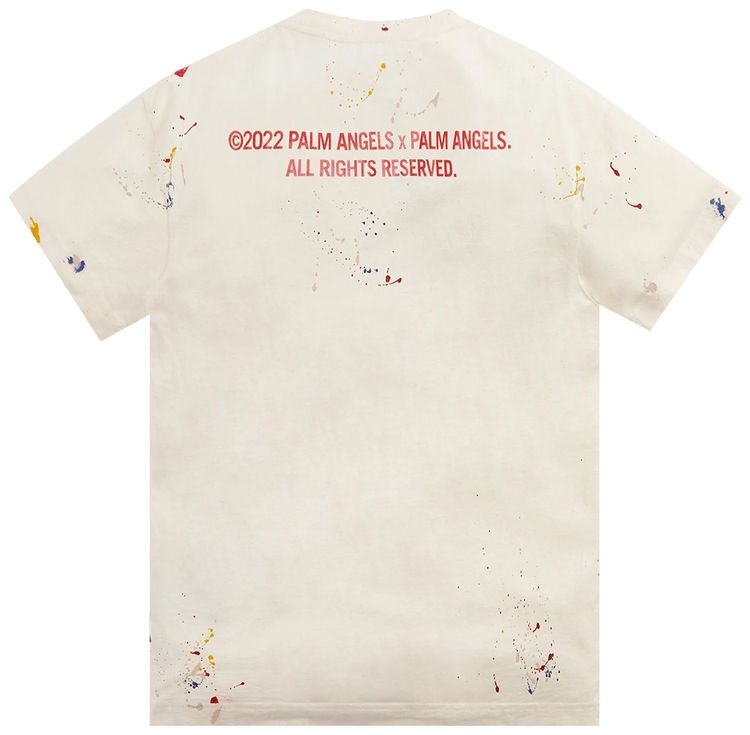 Palm Angels PXP Painted Classic Tee Off WhiteRed