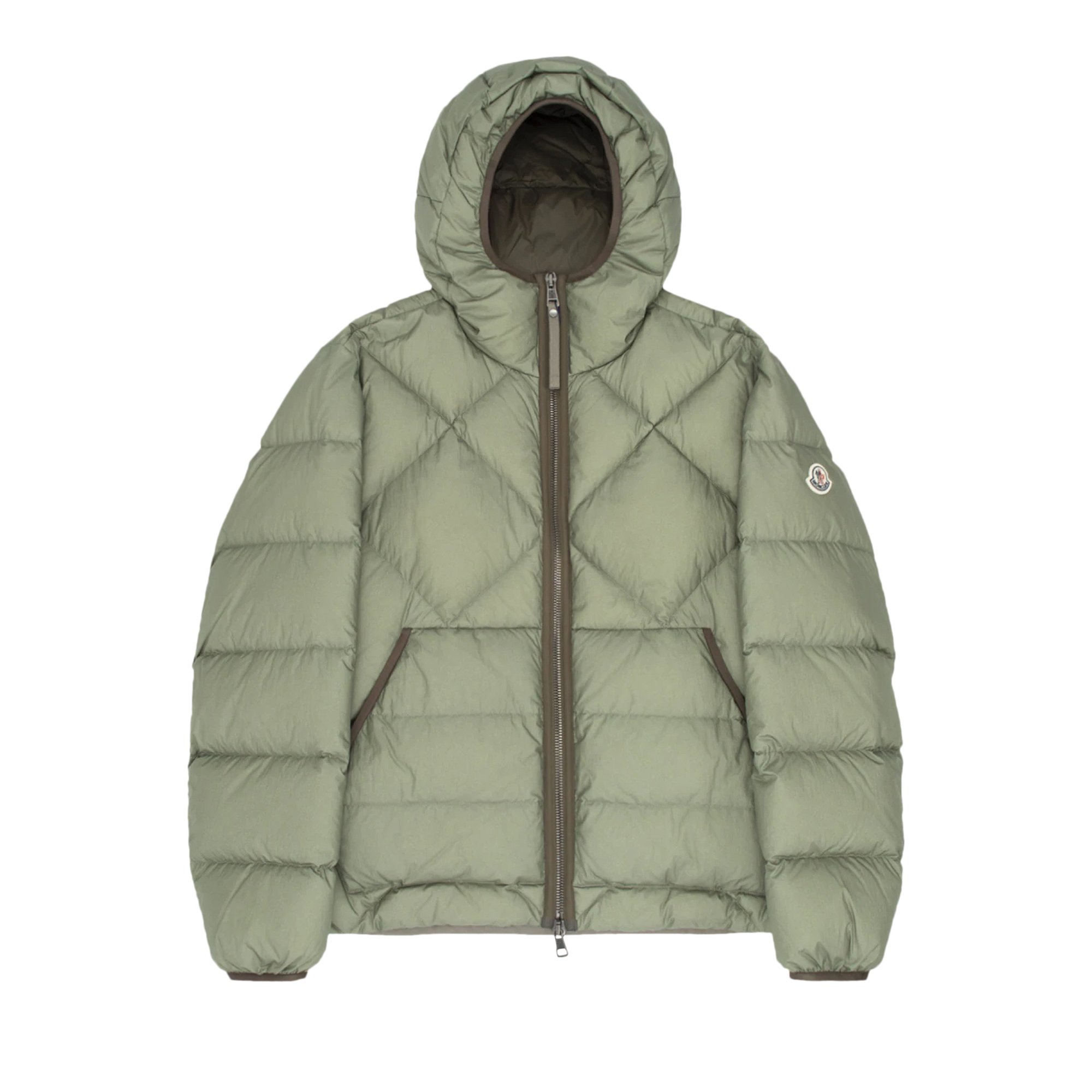 Buy Moncler Reynaud Full Zip Quilted Puffer Jacket 'Khaki Green