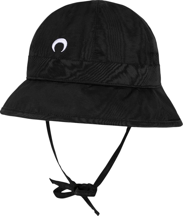 Marine Serre Embroidered Moire Bell Hat 'Black'