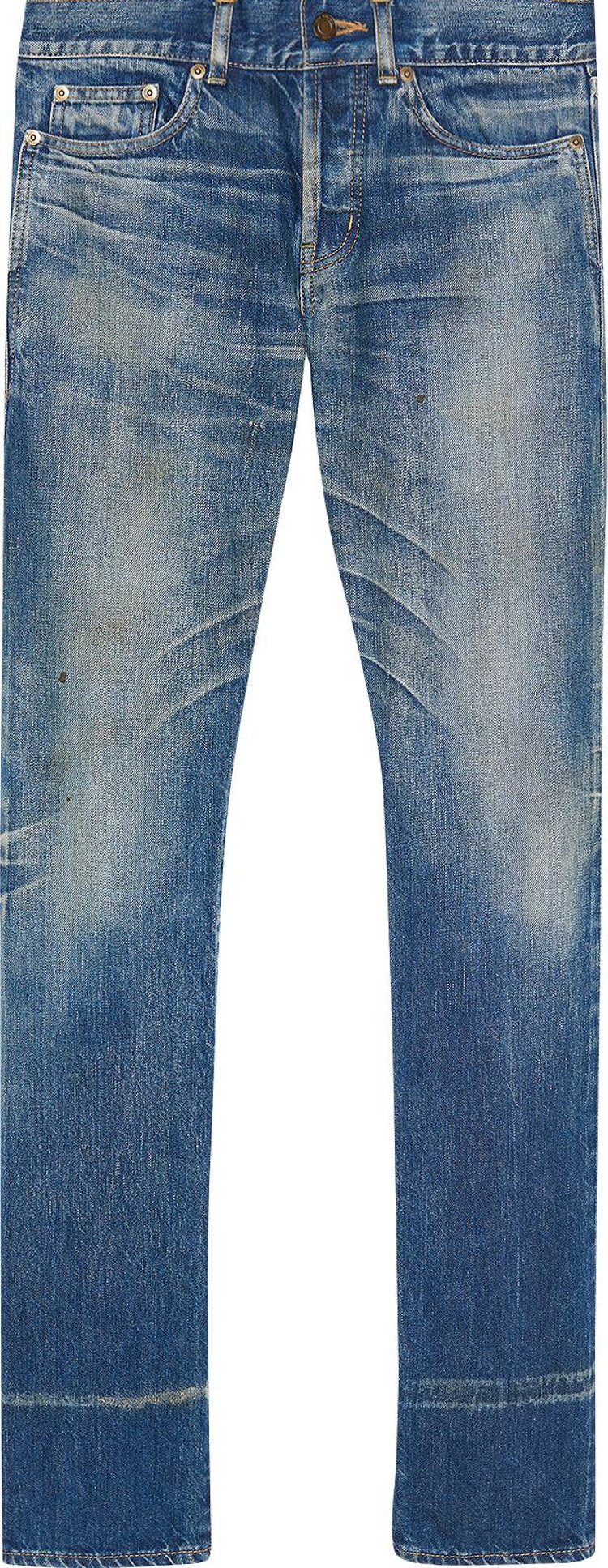 Saint Laurent Slim Fit Jeans 'Dirty Winter Blue'