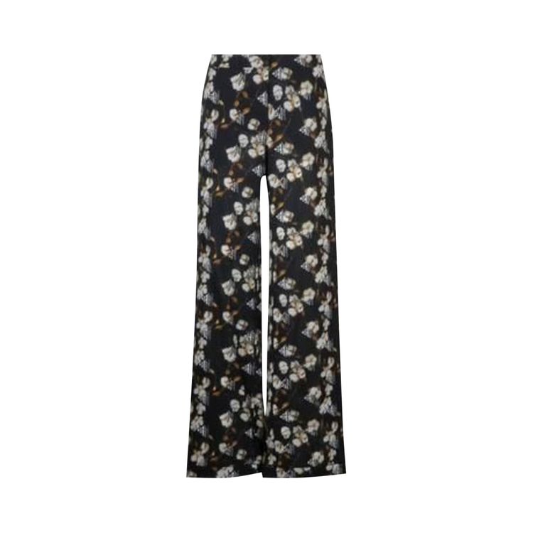 Off White Crepe Pajama Pant Black