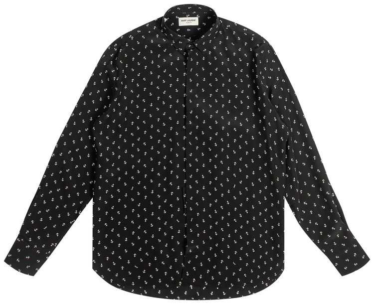 Saint Laurent Anchor Print Shirt Multicolor