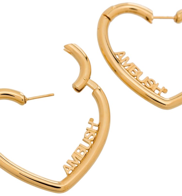 Ambush Small Heart Hoop Earrings Gold