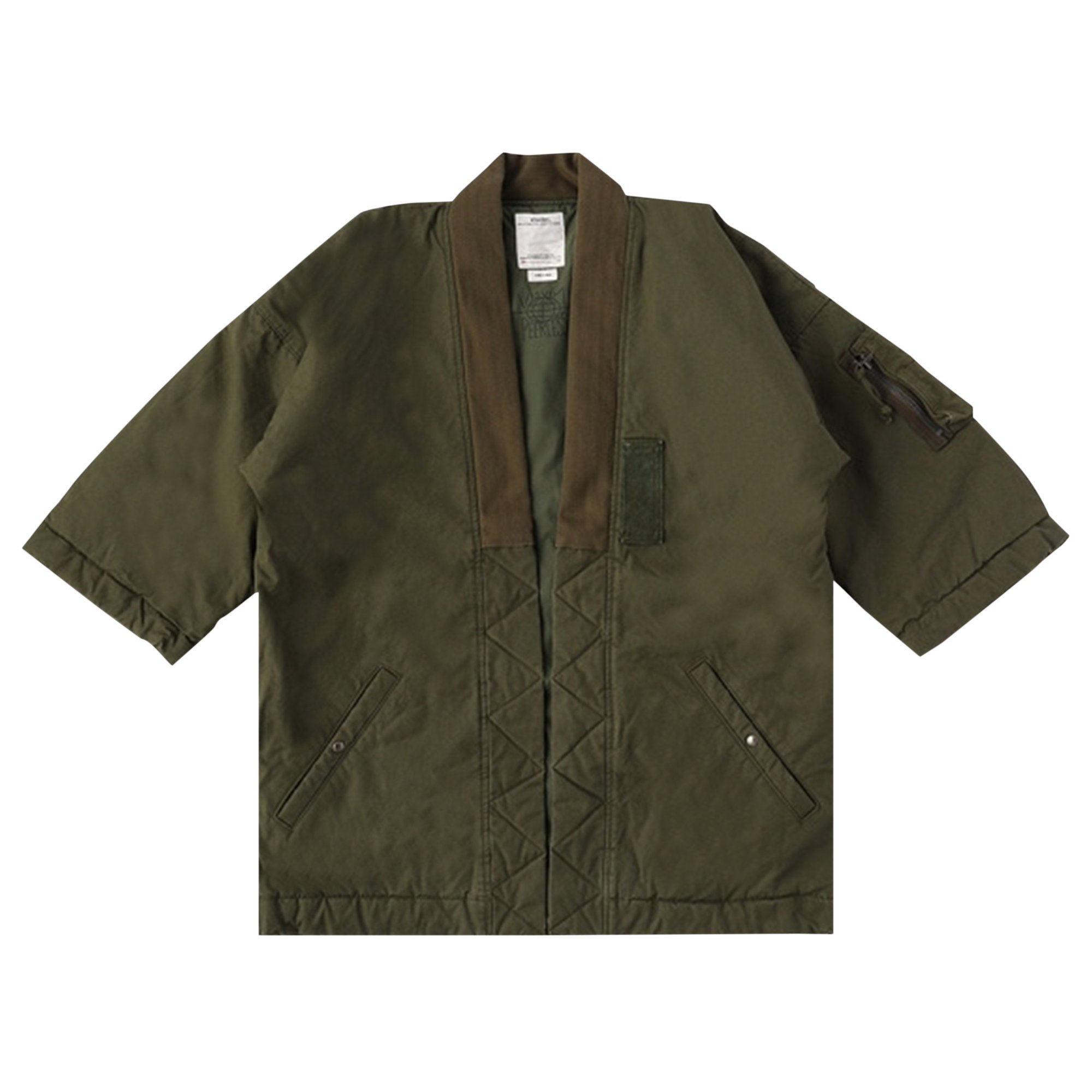 Visvim Sanjuro Kimono Jacket 'Olive' | GOAT