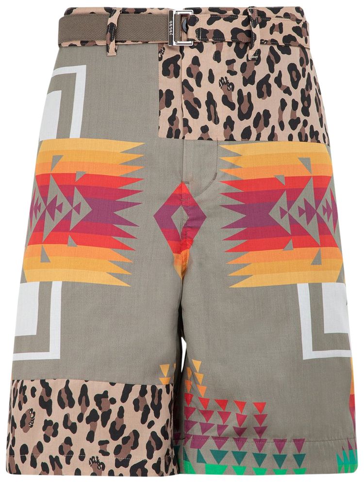 Sacai Archive Print Mix Shorts Multicolor