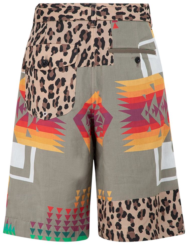 Sacai Archive Print Mix Shorts Multicolor