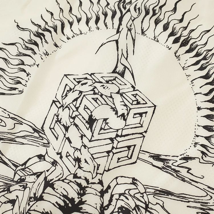 Givenchy Scorpion And Dagger Windbreaker Jacket NaturalBlack