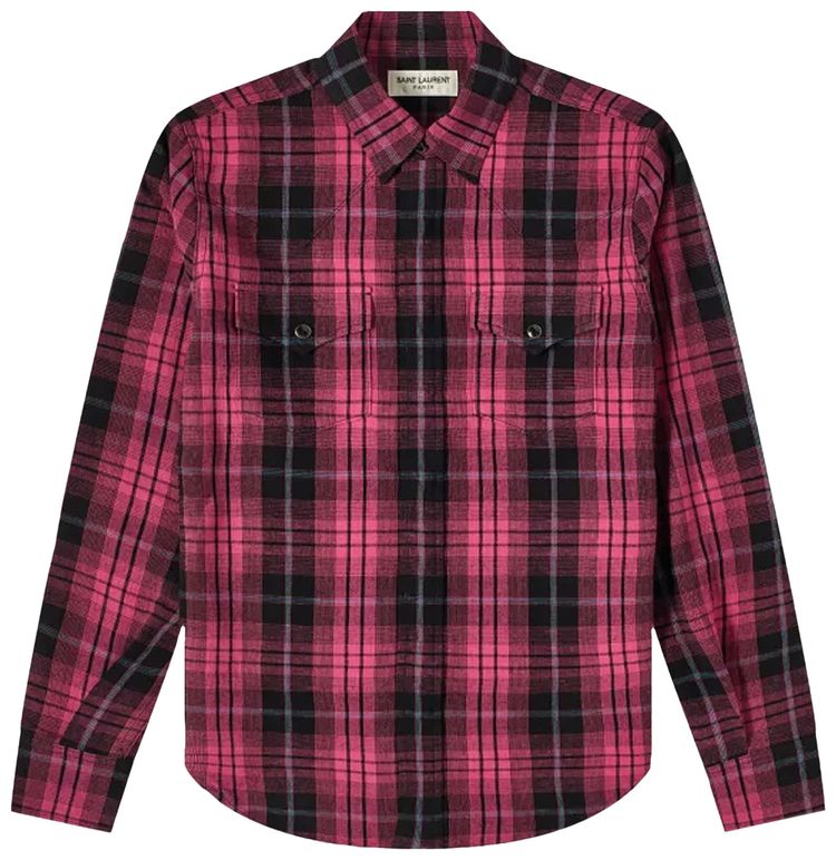 Saint Laurent Slim Western Shirt BlackPink