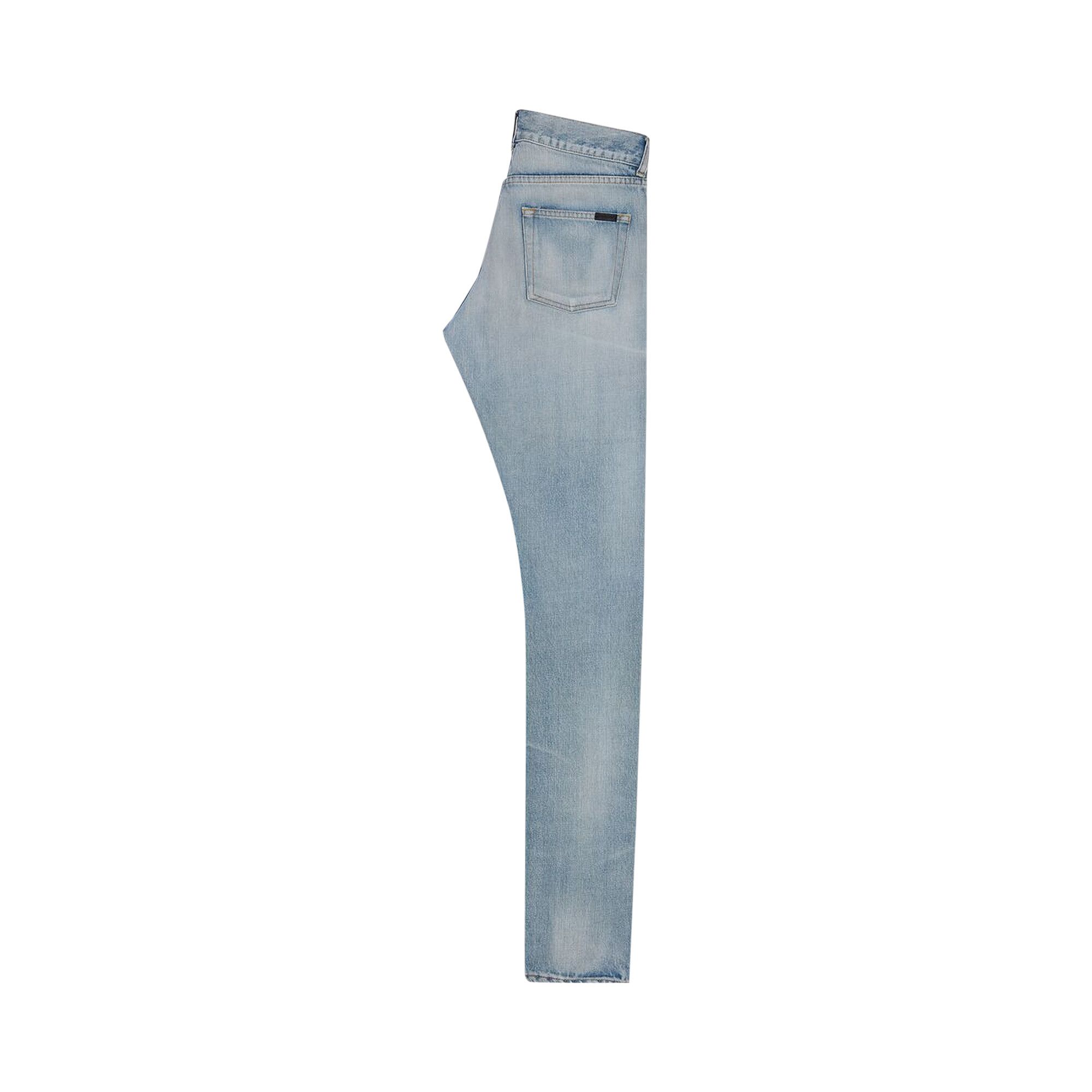 Buy Saint Laurent Slim Fit Jeans 'Light Fall Blue Denim' - 597052 Y372Z  4998 | GOAT