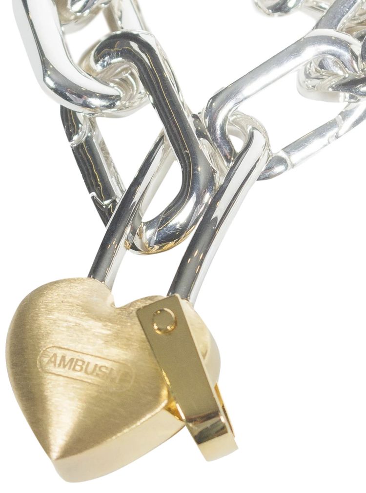 Ambush Heart Padlock C Bracelet Silver
