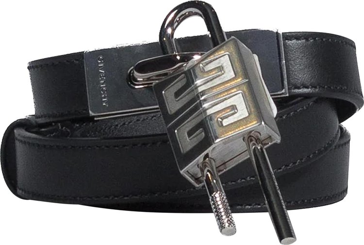 Givenchy Turnlock Belt In Leather With Lock 'Black'
