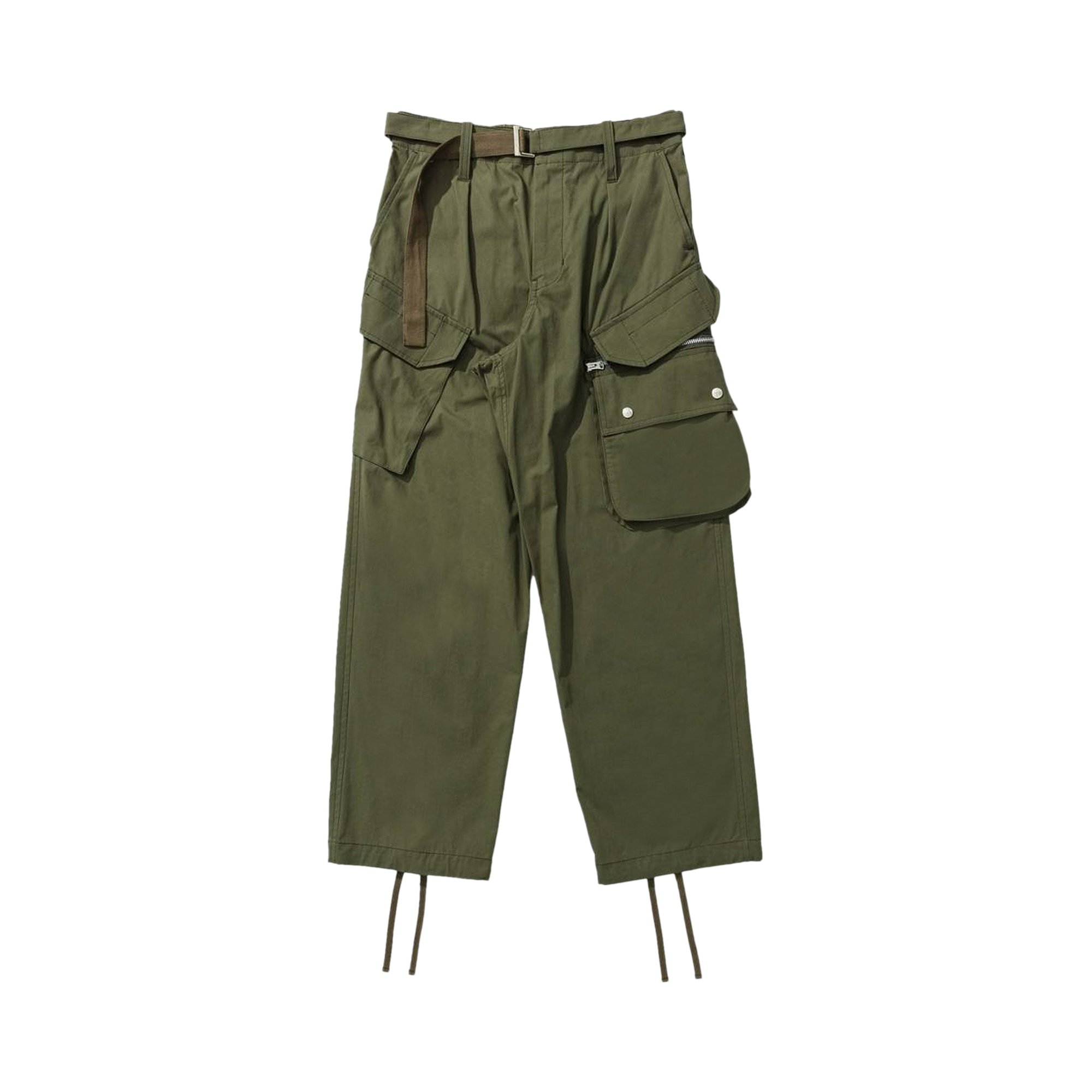 Buy Sacai Belted Cargo Pants 'Khaki' - 21 02596M 501 | GOAT