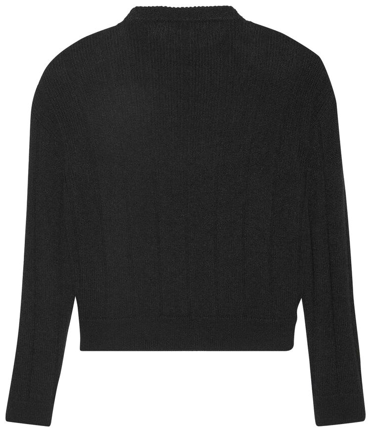 Saint Laurent Sweater With Diamond Patternd Bib BlackChalk