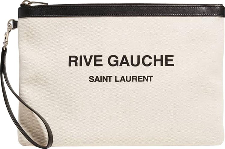 Saint Laurent Rive Gauche Zipped Pouch GreggioNero