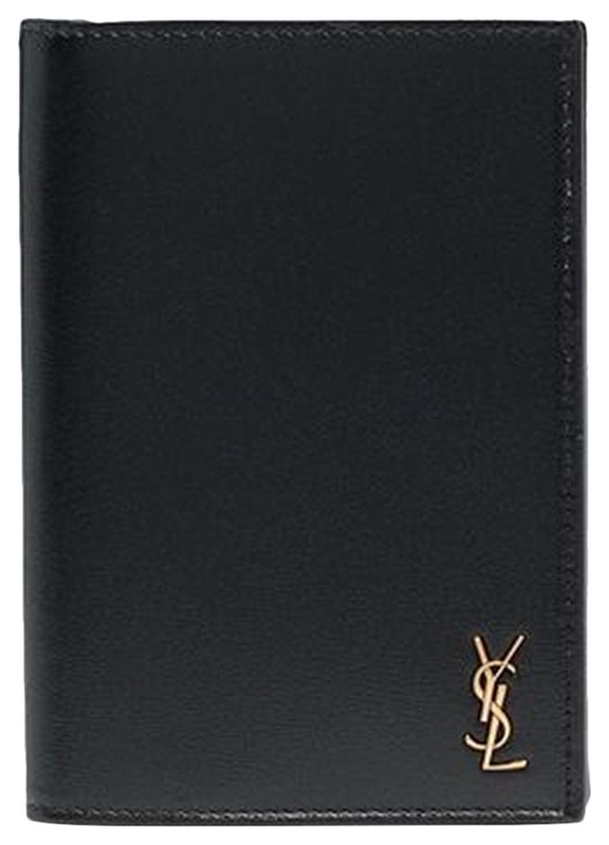 Saint Laurent Tiny Monogram Passport Case Black