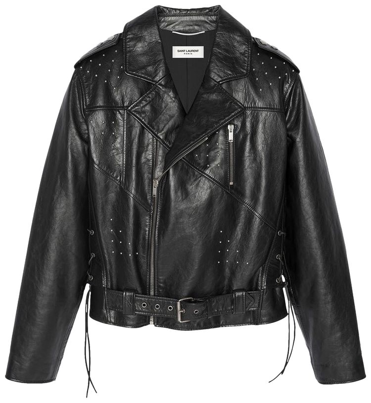 Saint Laurent Motorcycle Jacke With Studs Noir