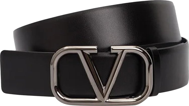 Valentino V Logo Signature Belt 'Black'