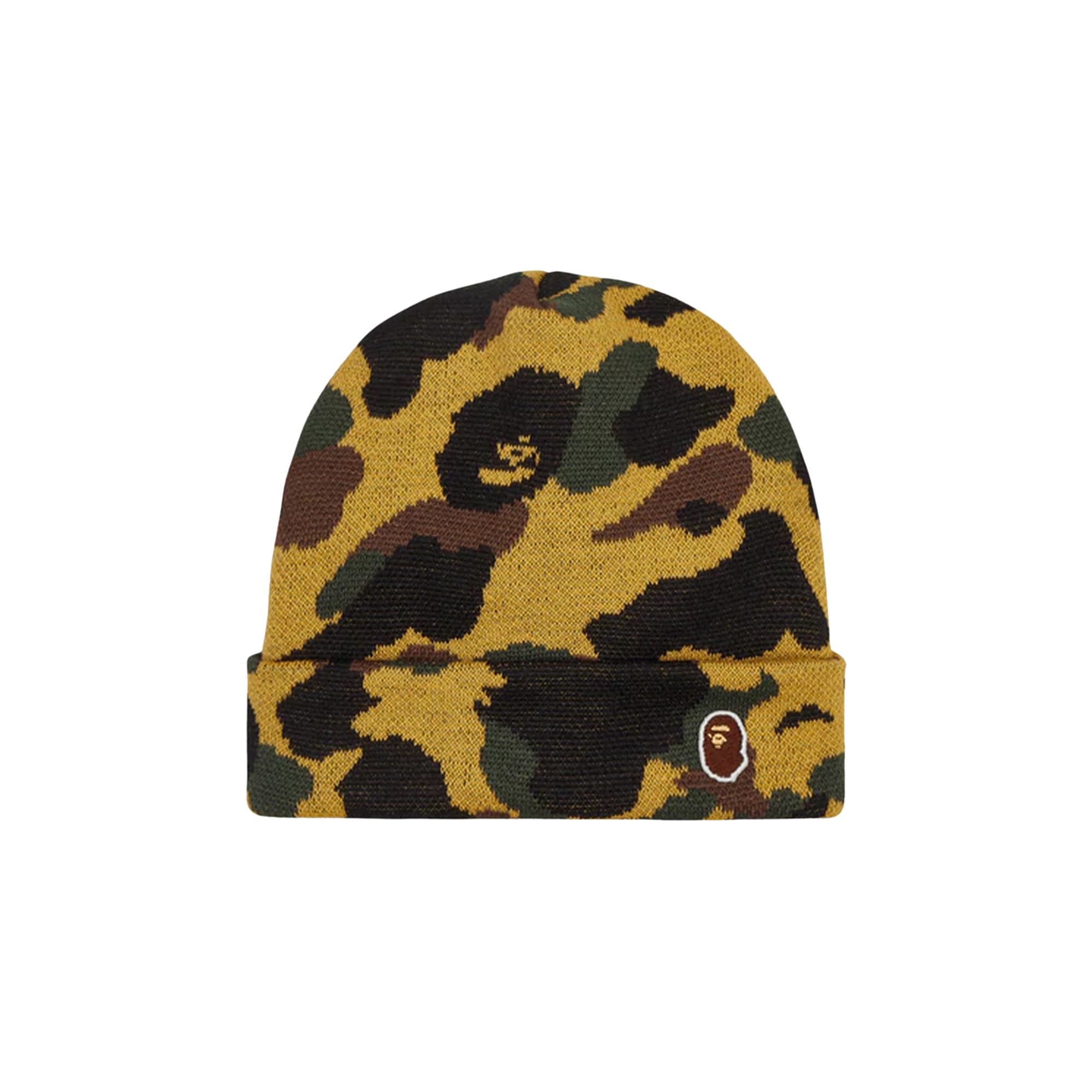 Buy BAPE 1St Camo Knit Hat Yellow 1H80 180 018 YELLOW GOAT