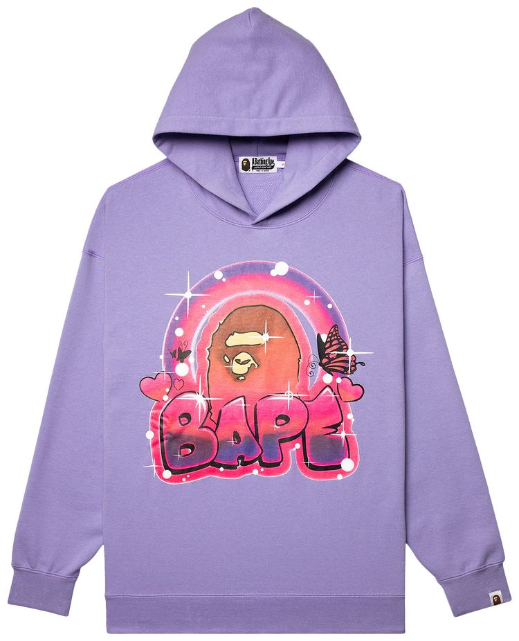 BAPE Graffiti Oversized Pullover Purple