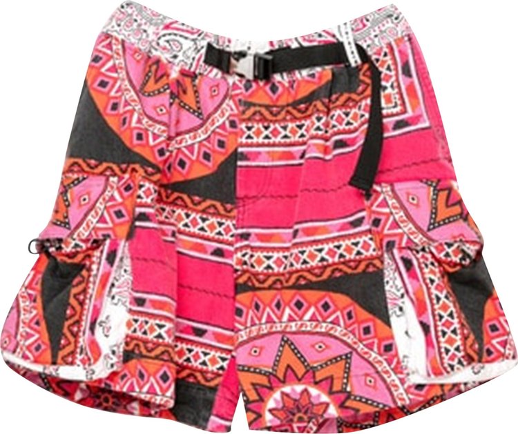 Sacai Bandana Print Shorts 'Pink'
