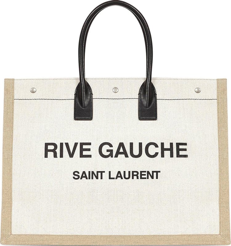 Saint Laurent Rive Gauche Large Tote 'Cream/Black'