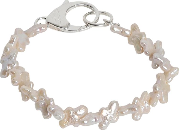 Hatton Labs Caiola Crosses Pearl Bracelet 'Solid Sterling Silver'