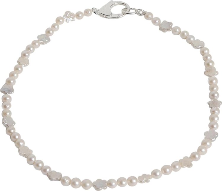 Hatton Labs Flower Pearl Chain 'Solid Sterling Silver'