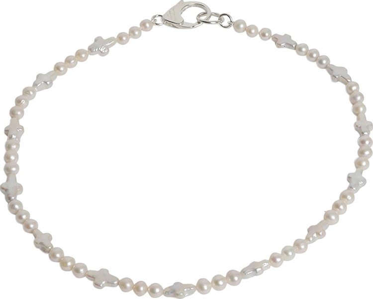 Hatton Labs Cross Pearl Chain 'Solid Sterling Silver'