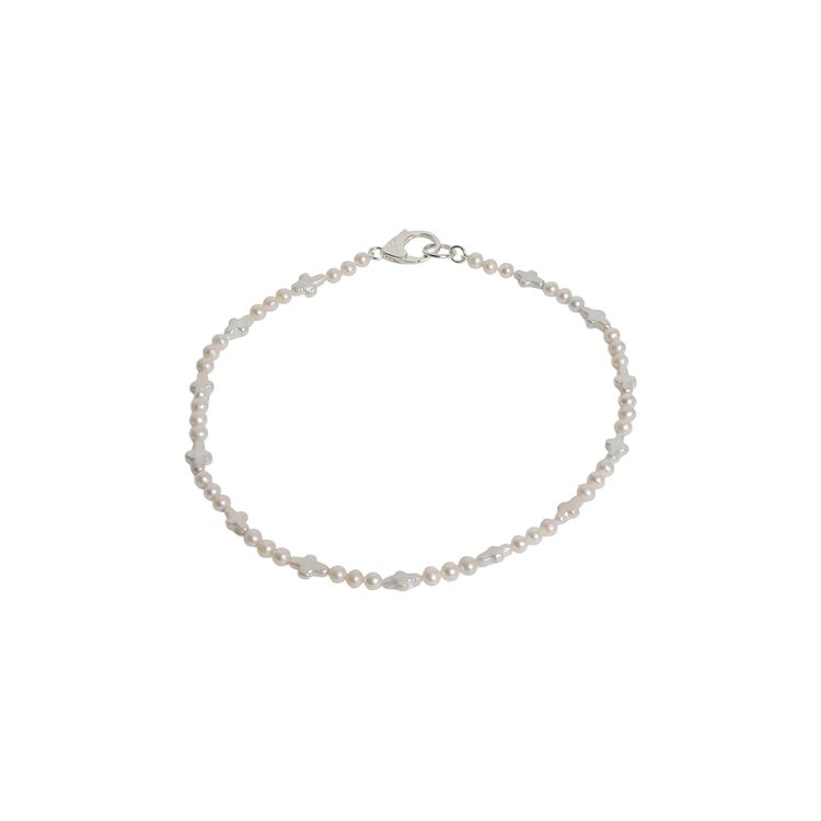 Hatton Labs Cross Pearl Chain Solid Sterling Silver
