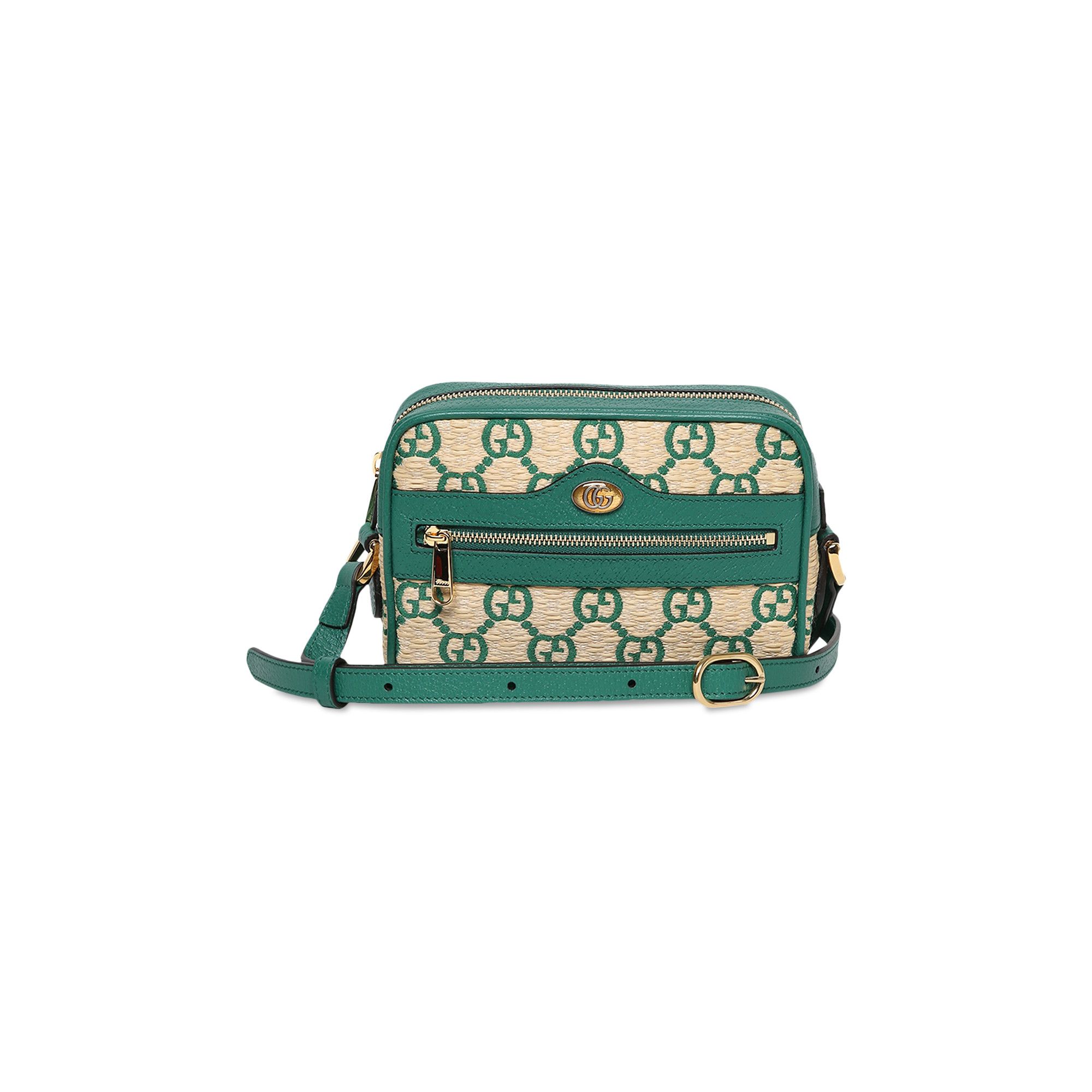Buy Gucci Ophidia GG Supreme Crossbody Bag Green GG Straw Effect