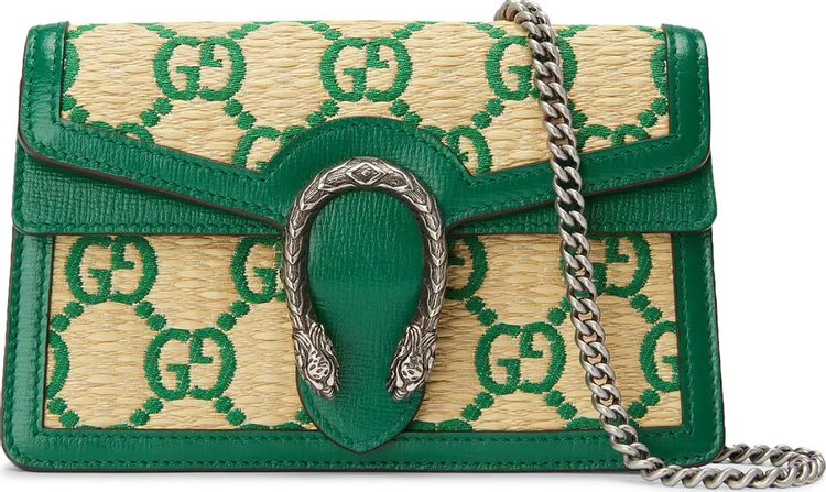 Buy Gucci Dionysus Super Mini Bag 'Green GG Straw Effect' - 476432 2Y4CN  8965