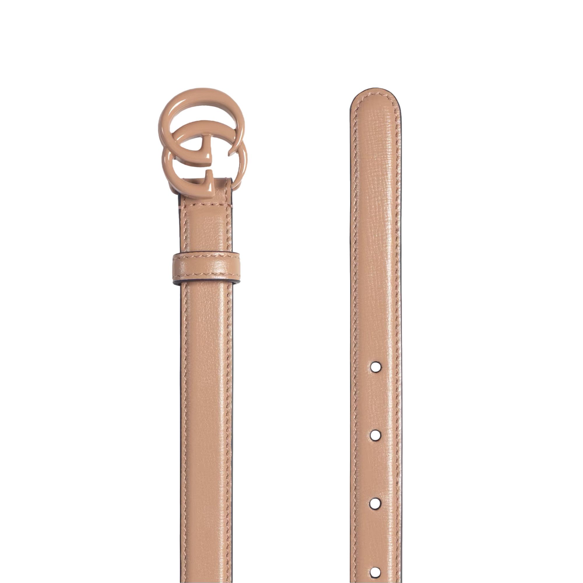 Buy Gucci Gg Marmont Thin Belt Rose Beige Leather 409417 18YXV 2754 GOAT CA