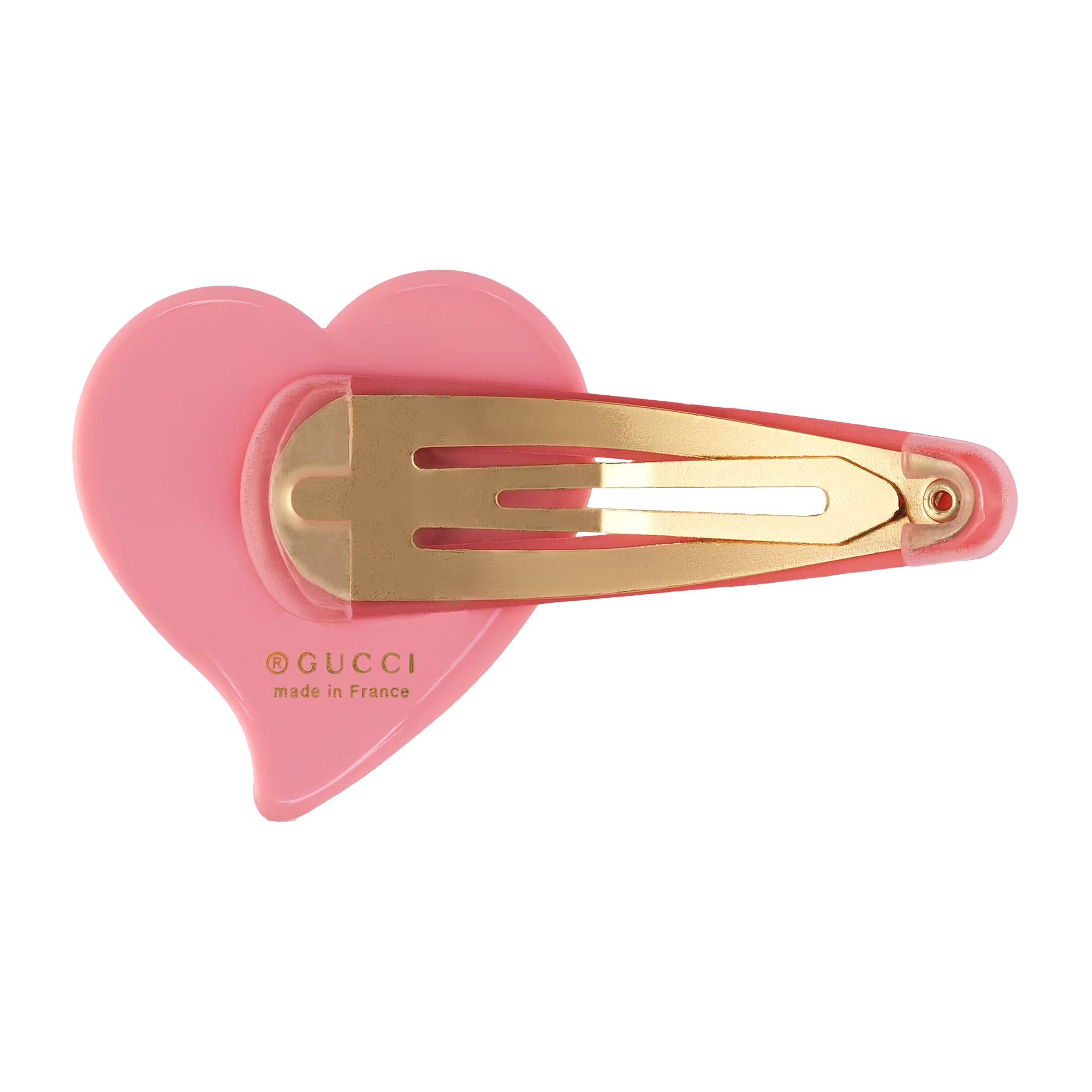 Buy Gucci Hair Clip With GG And Heart Detail 'Pink' - 679031 I9354