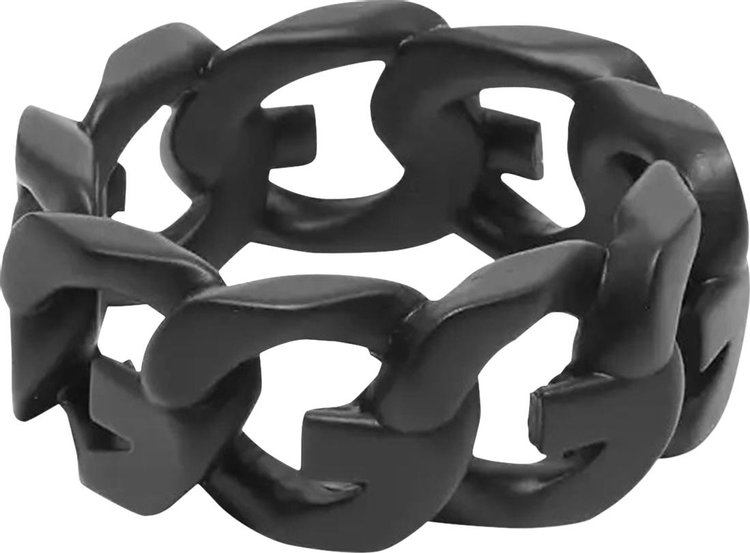 Givenchy G Chain Black Enamel Ring 'Black'