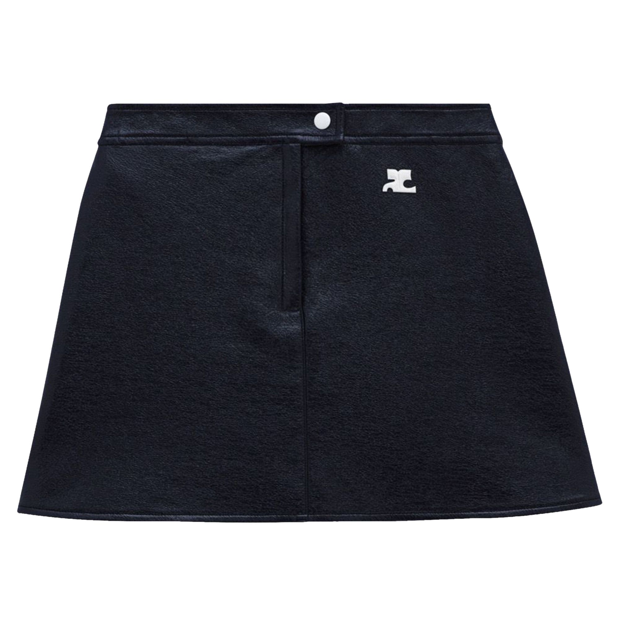 Navy vinyl skirt 2025