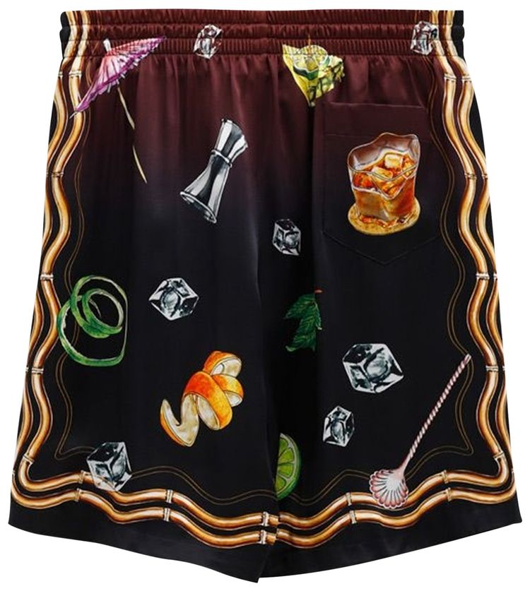 Casablanca Silk Shorts With Drawstrings Casa Club Sunset